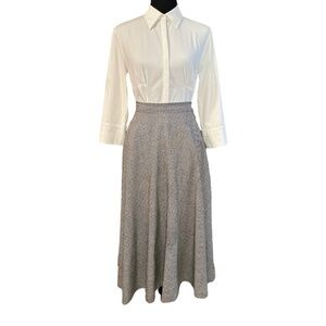 Vintage Swing Black & White Houndstooth A-Line Skirt